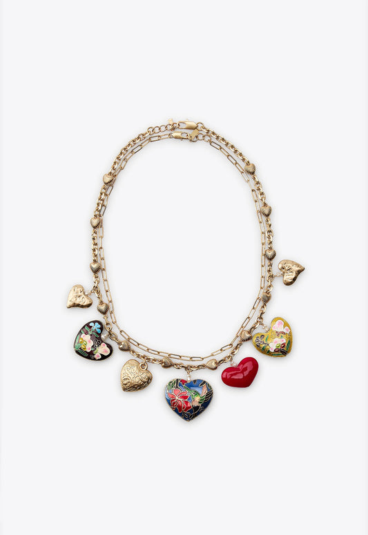 Heart-shaped pendant necklaces